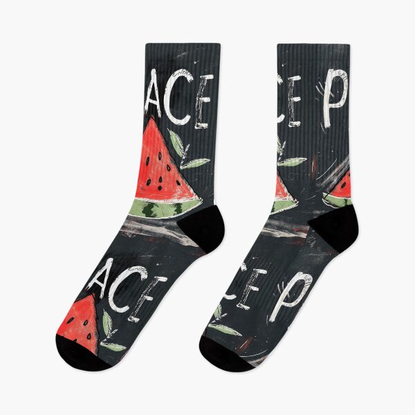 Item preview, Embrace the Melodic Harmony of Rhythmic Vibrance: A Fusion of Peace and Watermelon Slice Serenity and Artistic Expression- الحرية السلام الامل designed and sold by FUNqoosh.