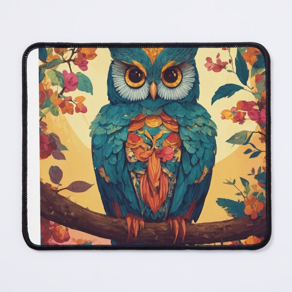 Item preview, Awild owl bird with beautiful colors,designed by artifical intelligence designed and sold by sadeek1021953Ss.
