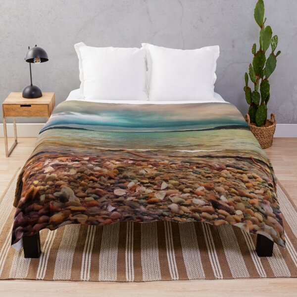 Item preview, Puget Sound view of beach and incoming storm designed and sold by Taya Johnston.