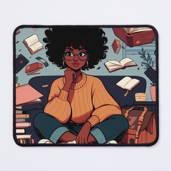 Item preview, Girl surrounded by books #2 designed and sold by manbaito.