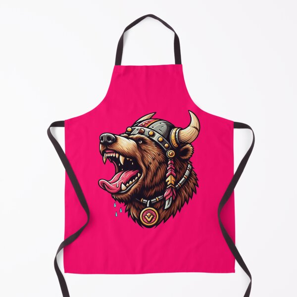 Item preview, VIKING BEAR HEAD - #FF0066 designed and sold by Marlon Oseguera.
