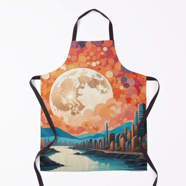 Item preview, Lunar Fantasy Urban Silhouette Against Celestial Mosaic designed and sold by ArtComixHaven.