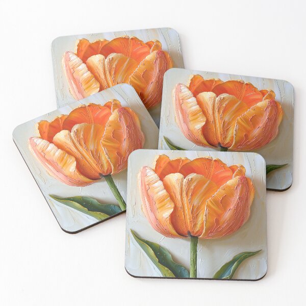 Item preview, Orange Tulip Blossom Palette Knife designed and sold by acrylicartp.