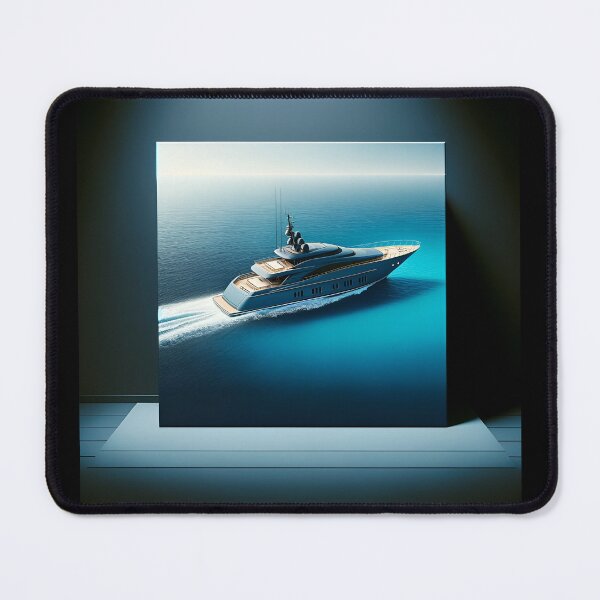 Item preview, Serene Coastal Yacht: High-Speed Bliss in Blue designed and sold by ByDigitalDream.