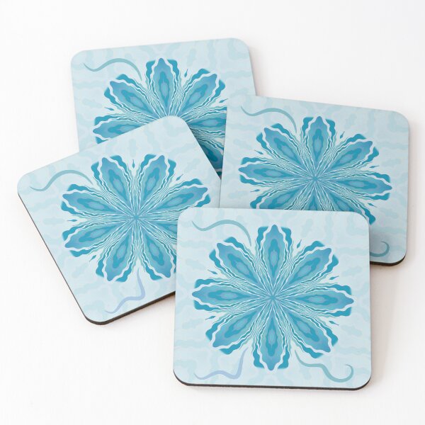 Item preview, Blue Art Nouveau Lily Radial designed and sold by PatternTango.