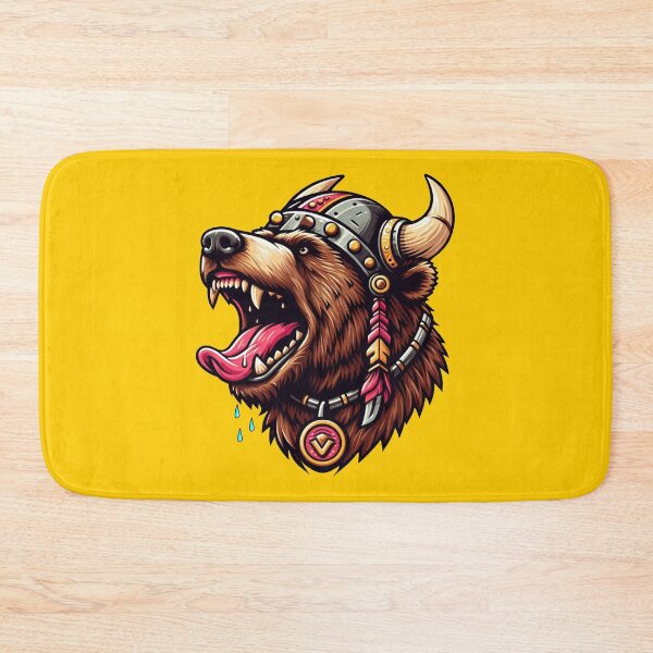 Item preview, VIKING BEAR HEAD - #FFCC00 designed and sold by Marlon Oseguera.