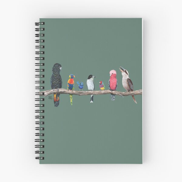 Item preview, Australian Birds Antique Green Background designed and sold by lucyluart.