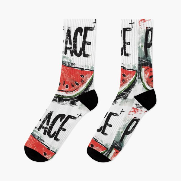 Item preview, Discover an Urban Mosaic of Creative Expression: Bold 'PEACE' Unveiled on the Canvas of a Watermelon Dreamscape- الحرية السلام الامل designed and sold by FUNqoosh.