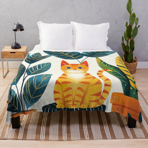 Item preview, Feline Flora: Whimsical Cat Amongst Potted Plants designed and sold by smartart42.