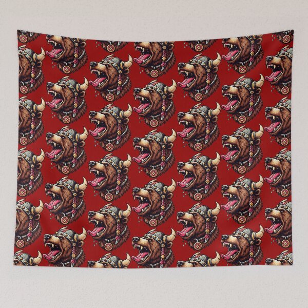 Item preview, VIKING BEAR HEAD - #990000 designed and sold by Marlon Oseguera.