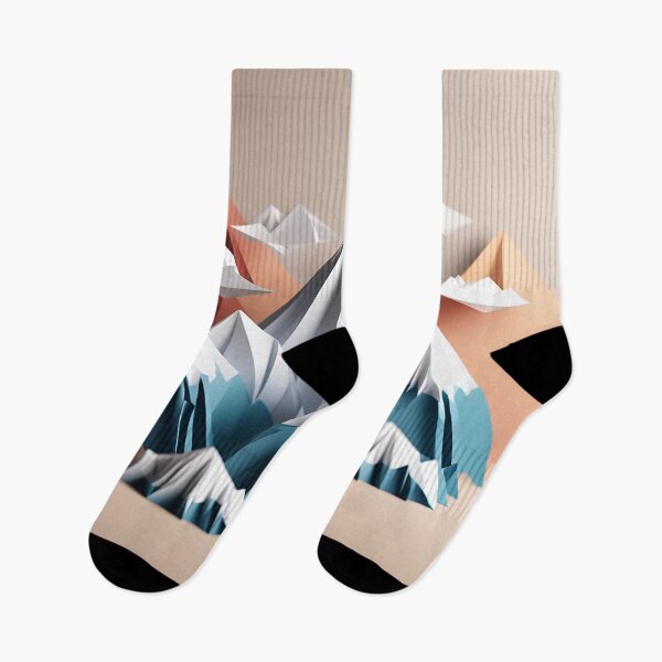 Item preview, Origami Art - Majestic Peaks: Snow-Capped Mountains in Tranquil Splendour designed and sold by ArtfulFolds.