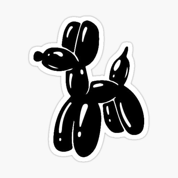 Item preview, Balloon Dog Black White designed and sold by yaseabg.