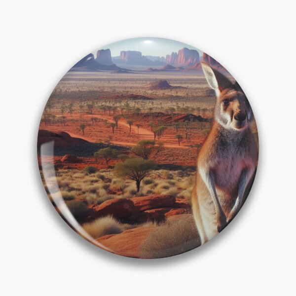 Item preview, Outback Odyssey - Kangaroo's Athletic Journey Across Arid Plains designed and sold by ProgressMagnet.