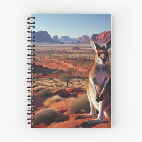 Item preview, Outback Odyssey - Kangaroo's Athletic Journey Across Arid Plains designed and sold by ProgressMagnet.