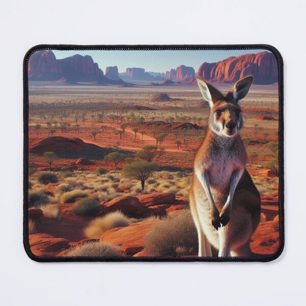Item preview, Outback Odyssey - Kangaroo's Athletic Journey Across Arid Plains designed and sold by ProgressMagnet.
