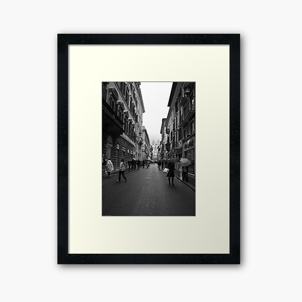 shopping in via Condotti, Rome Framed Art Print