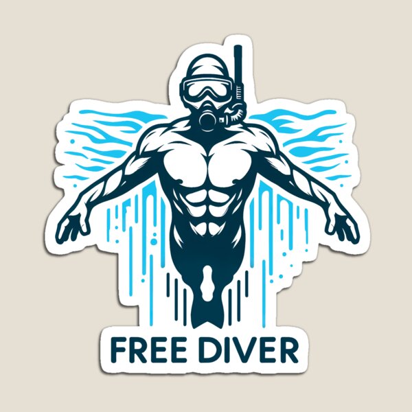 Item preview, Free Diver Scuba Diving Diver designed and sold by These_Prints.