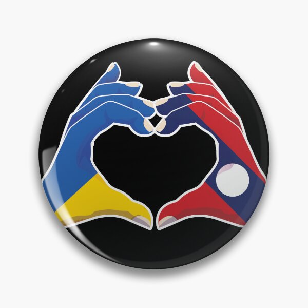 Item preview, Laos Laotian Ukraine Ukrainian Love Heart Peace designed and sold by FlagX.