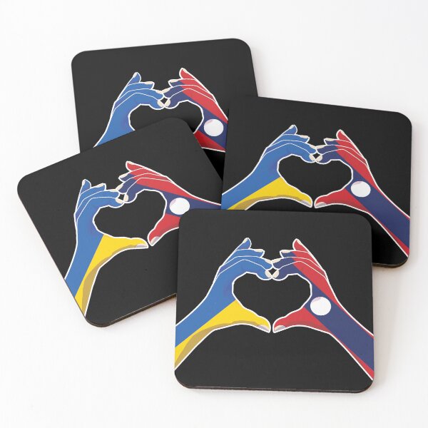 Item preview, Laos Laotian Ukraine Ukrainian Love Heart Peace designed and sold by FlagX.