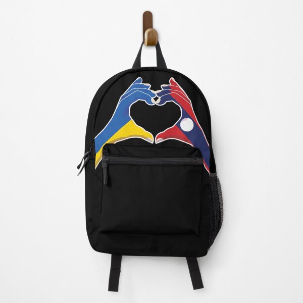 Item preview, Laos Laotian Ukraine Ukrainian Love Heart Peace designed and sold by FlagX.