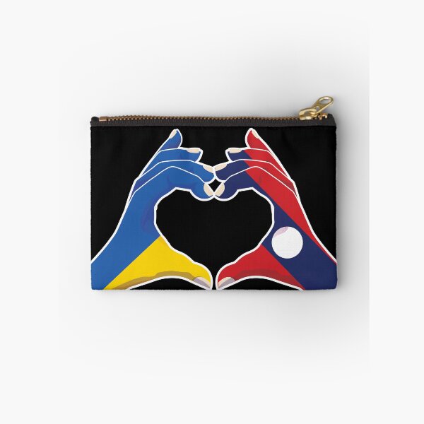 Item preview, Laos Laotian Ukraine Ukrainian Love Heart Peace designed and sold by FlagX.