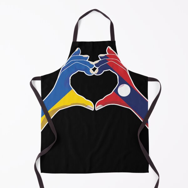Item preview, Laos Laotian Ukraine Ukrainian Love Heart Peace designed and sold by FlagX.