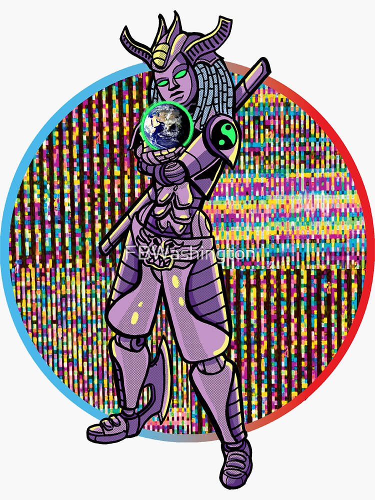 Thumbnail 3 of 3, Sticker, Robo Jammin Five designed and sold by FBWashington.