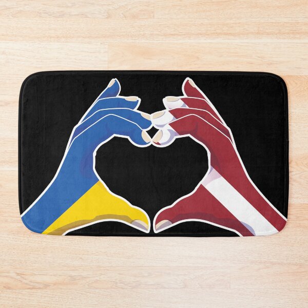 Artikelvorschau, Lettland Lettisch Ukraine Ukrainisch Liebe Herz Frieden entworfen und verkauft von FlagX.