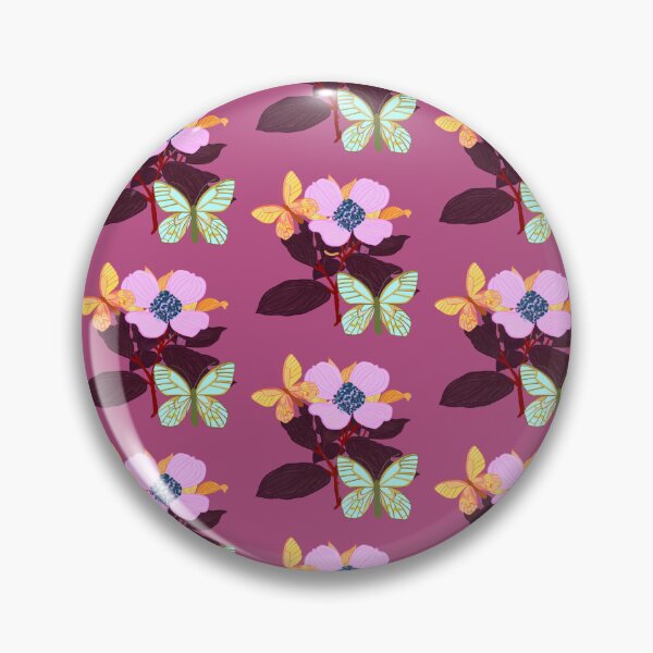 Item preview, Floral blooms with butterflies pattern. designed and sold by Meteryards.