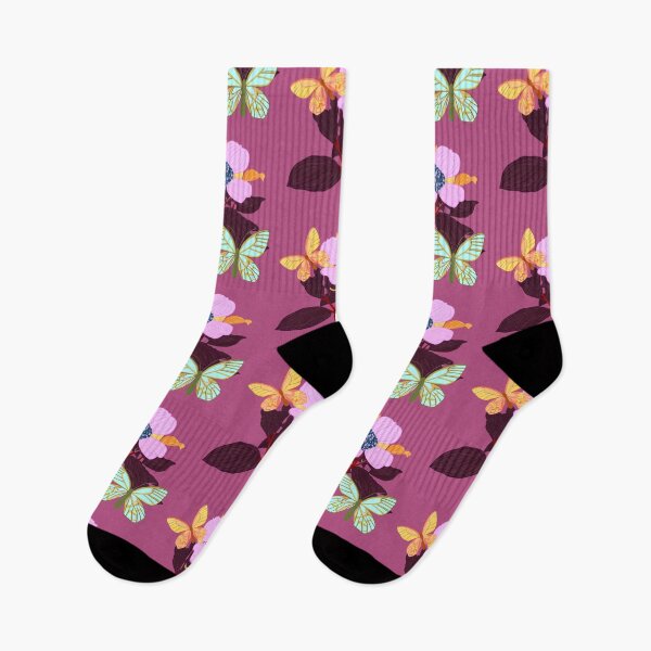 Item preview, Floral blooms with butterflies pattern. designed and sold by Meteryards.