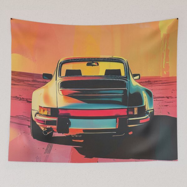Item preview, Porsche 964 Rear View Risograph Print designed and sold by blackdogshop.