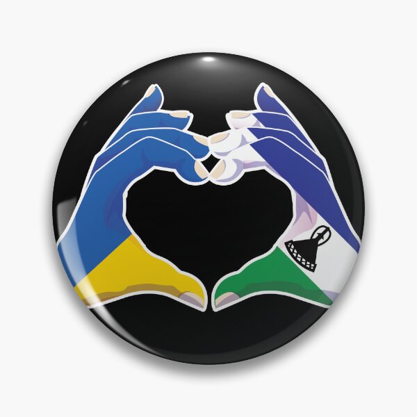 Item preview, Lesotho Lesothan Ukraine Ukrainian Love Heart Peace designed and sold by FlagX.