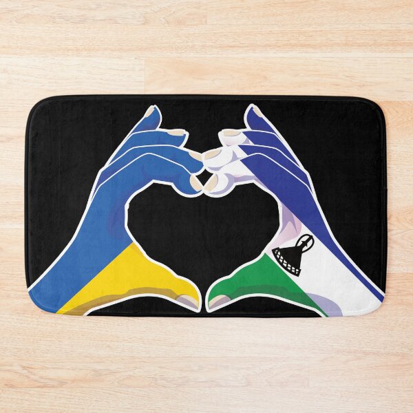 Item preview, Lesotho Lesothan Ukraine Ukrainian Love Heart Peace designed and sold by FlagX.
