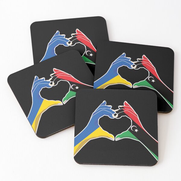 Item preview, Libya Libyan Ukraine Ukrainian Love Heart Peace designed and sold by FlagX.