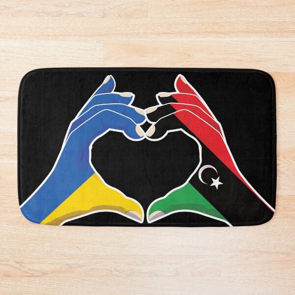 Item preview, Libya Libyan Ukraine Ukrainian Love Heart Peace designed and sold by FlagX.