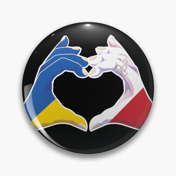 Item preview, Malta Maltese Ukraine Ukrainian Love Heart Peace designed and sold by FlagX.