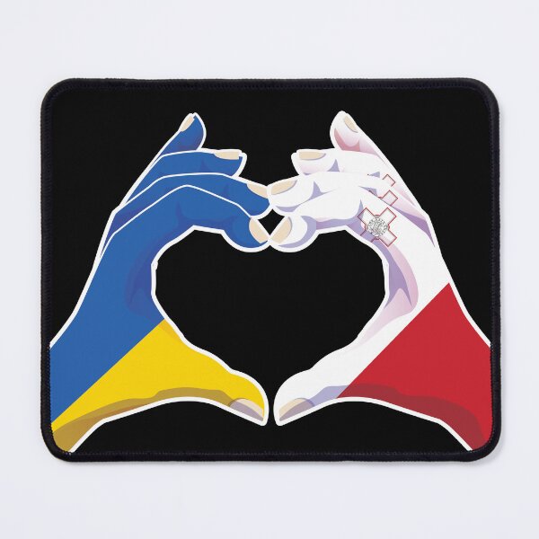 Item preview, Malta Maltese Ukraine Ukrainian Love Heart Peace designed and sold by FlagX.