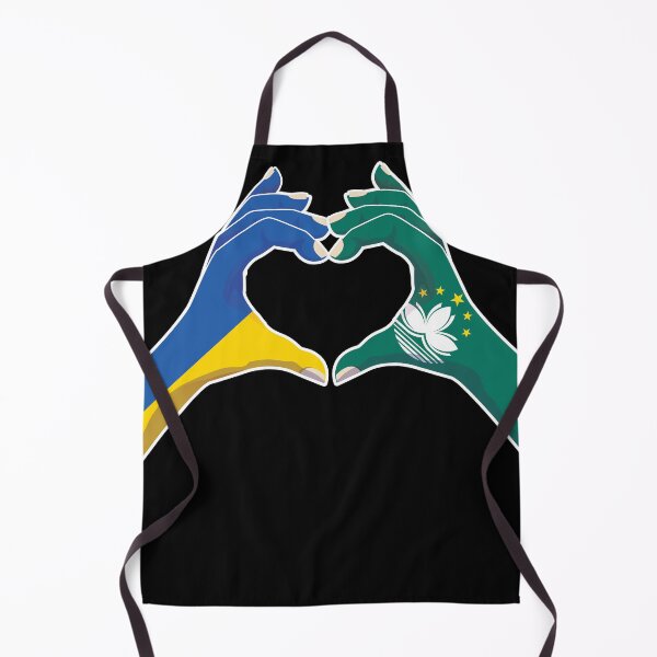 Item preview, Macau Macao Macanese Ukraine Ukrainian Love Heart Peace designed and sold by FlagX.