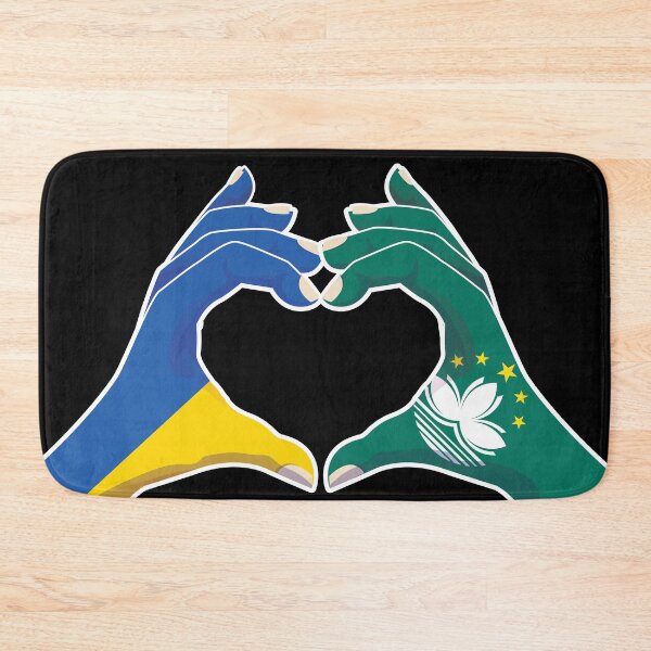 Item preview, Macau Macao Macanese Ukraine Ukrainian Love Heart Peace designed and sold by FlagX.