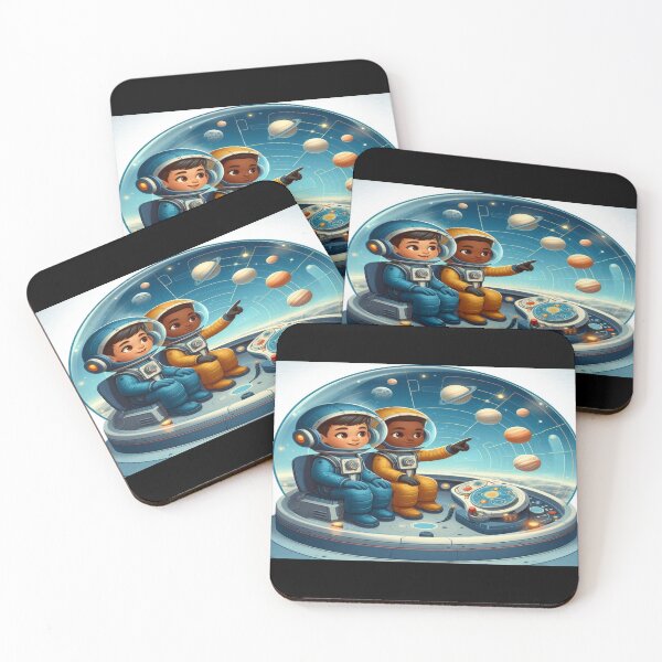 Item preview, African-American and friends in Space Ship Wall Art Jigsaw Puzzle designed and sold by Cupideros.