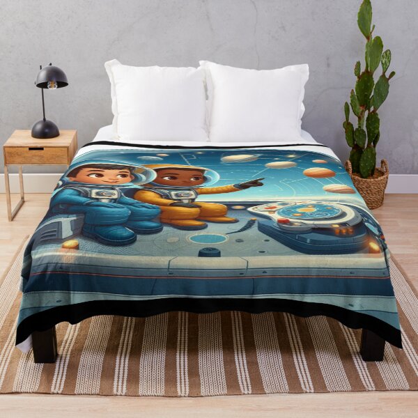 Item preview, African-American and friends in Space Ship Wall Art Jigsaw Puzzle designed and sold by Cupideros.
