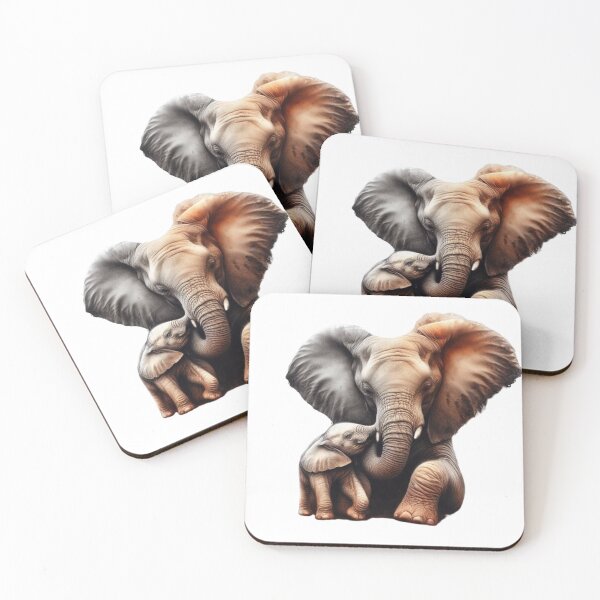Item preview, “Infinite Love: The Sweet Affection between a Mother Elephant and her Baby” designed and sold by CHRIST5000.