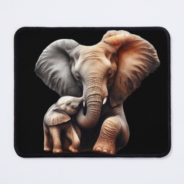 Item preview, “Infinite Love: The Sweet Affection between a Mother Elephant and her Baby” designed and sold by CHRIST5000.