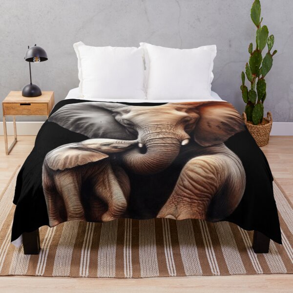 Item preview, “Infinite Love: The Sweet Affection between a Mother Elephant and her Baby” designed and sold by CHRIST5000.