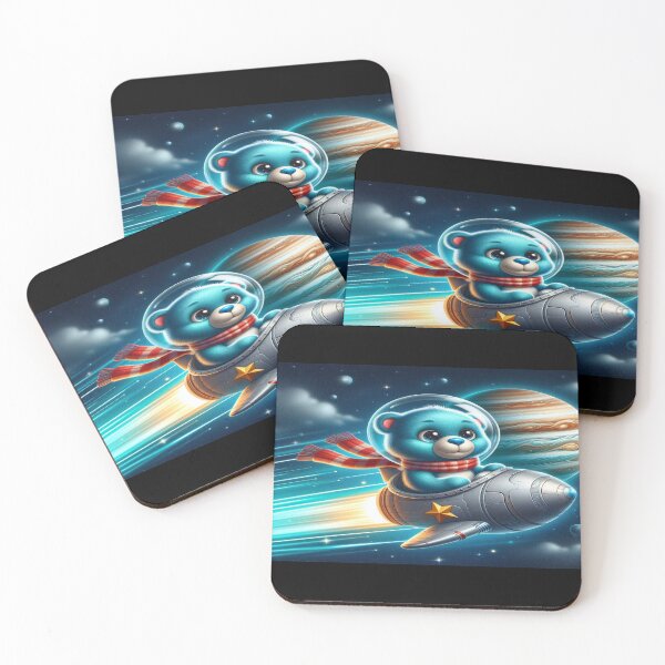 Item preview, Blue Teddy Bear in Space Ship Wall Art Jigsaw Puzzle designed and sold by Cupideros.
