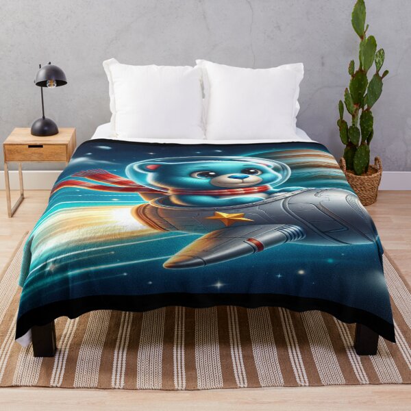 Item preview, Blue Teddy Bear in Space Ship Wall Art Jigsaw Puzzle designed and sold by Cupideros.