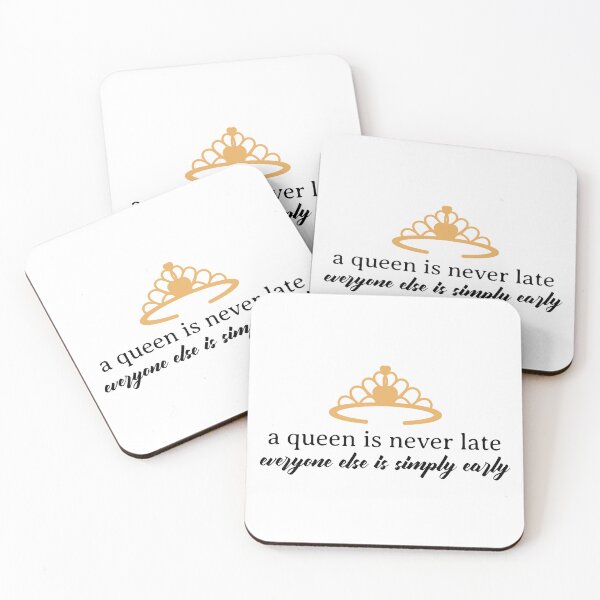 Item preview, A Queen is Never Late, Everyone Else is Simply Early designed and sold by ZenStitchMotifs.