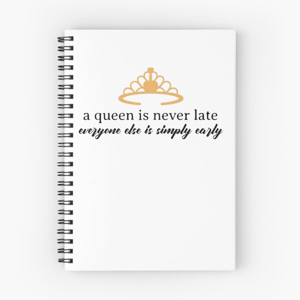 Item preview, A Queen is Never Late, Everyone Else is Simply Early designed and sold by ZenStitchMotifs.