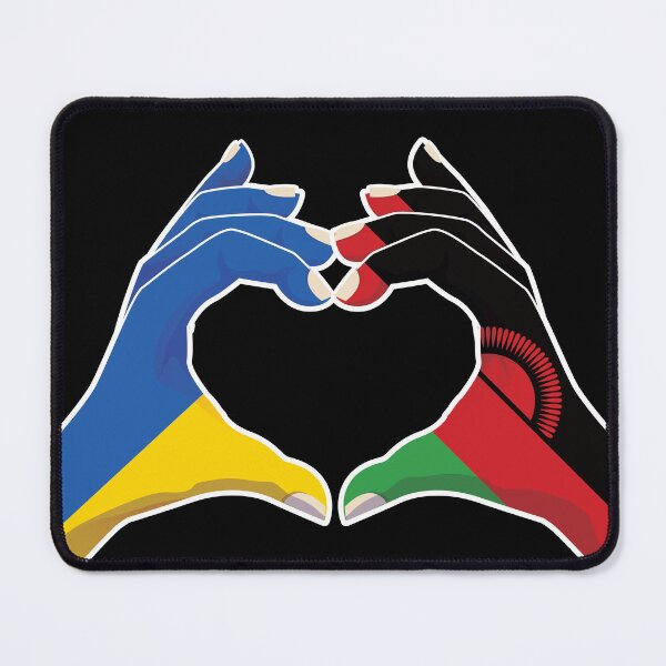 Item preview, Malawi Malavian Ukraine Ukrainian Love Heart Peace designed and sold by FlagX.
