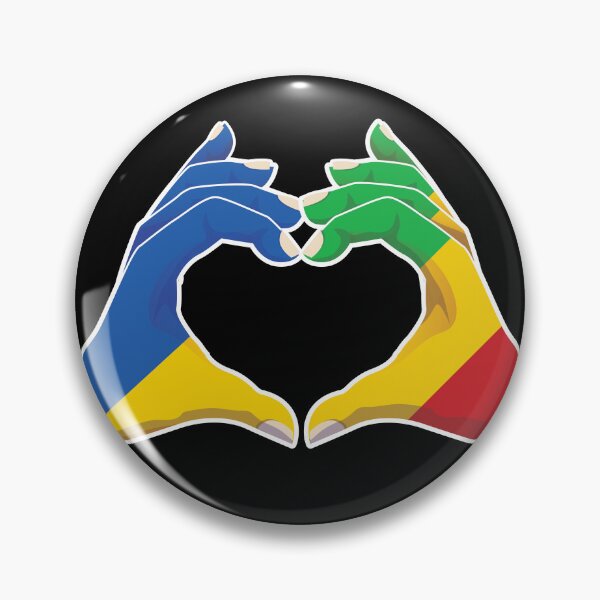 Item preview, Mali Malian Ukraine Ukrainian Love Heart Peace designed and sold by FlagX.